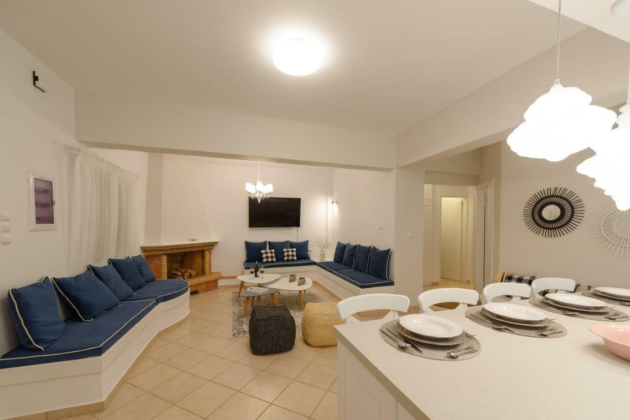 Full View In A Luxury House Villa Kalamaki  Exterior foto